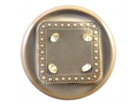 Resin button with Strass - Art: SM-103 	